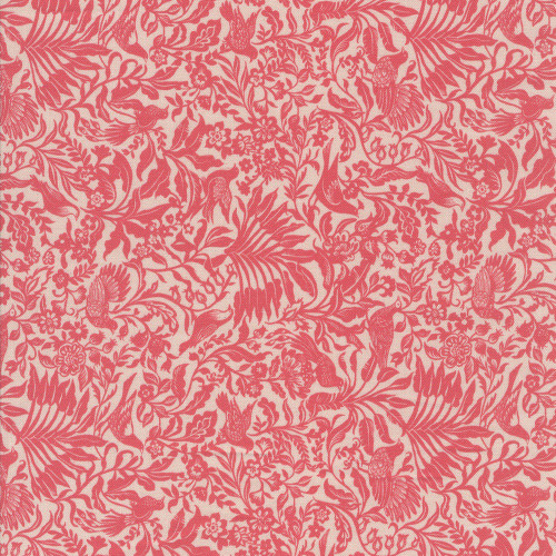 Windham Fabrics Tapestry Clare Therese Gray Rose Pink Aviary
