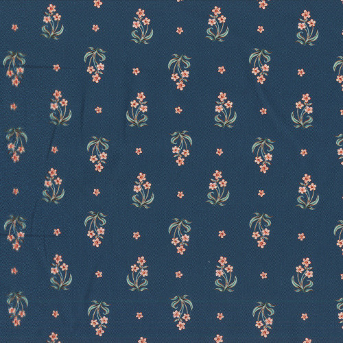 Windham Fabrics Tapestry Clare Therese Gray Prussian Blue Posy