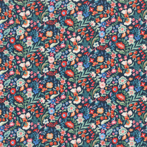 Windham Fabrics Tapestry Clare Therese Gray Prussian Blue Delicate
