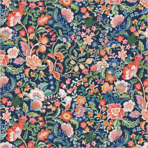 Windham Fabrics Tapestry Clare Therese Gray Indigo Blue Legacy Blooms