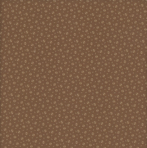 Windham Fabrics Thimbleweed Julie Hendricksen Cocoa Brown Wheels