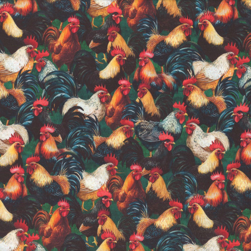 Windham Fabrics Wild Kingdom Whistler Studios Debonair Roosters Multi