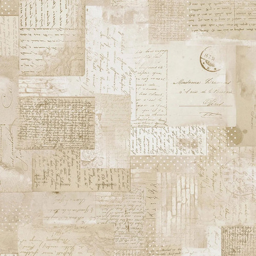 Windham Fabrics 108 Inch Wide Quilt Back Whistler Studios Ephemera Parchment