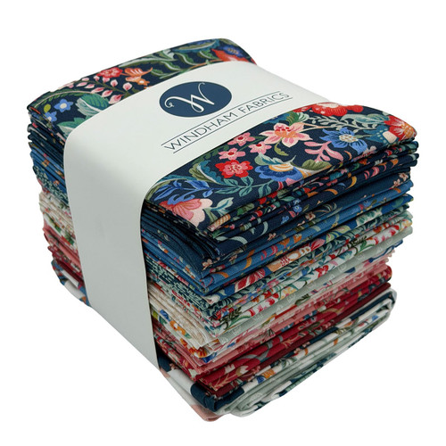 Windham Fabrics Tapestry Clare Therese Gray Fat Quarter Bundle Multi