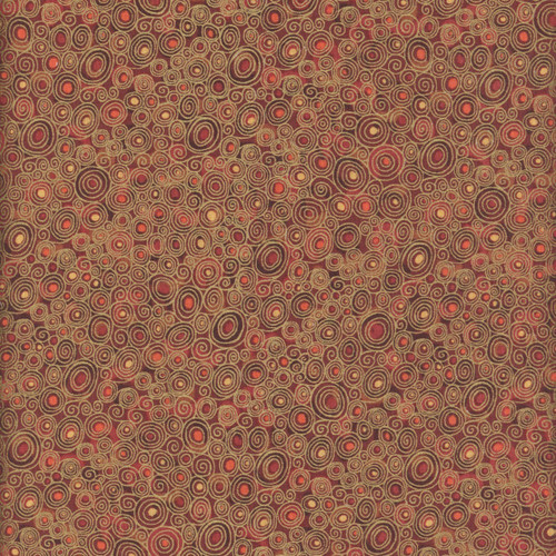 Andover Fabrics Golden Klimt by Makower UK Scroll Brown
