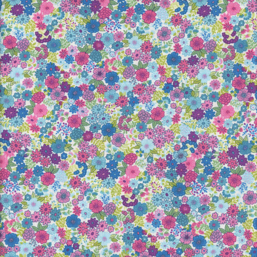 Andover Fabrics Tropica Exotic Jungle by Makower UK Mini Floral White