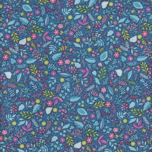 Andover Fabrics Tropica Exotic Jungle by Makower UK Foliage Blue