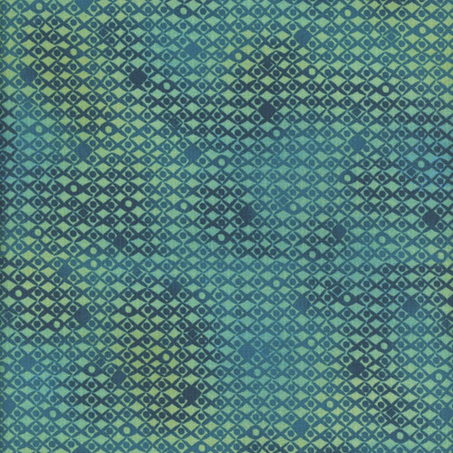 Andover Fabrics Tropica Exotic Jungle by Makower UK Lattice Teal