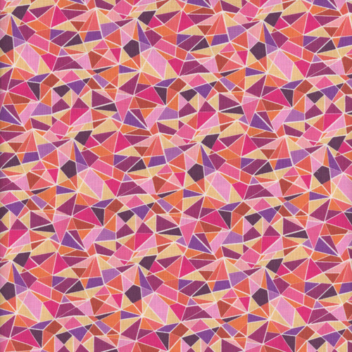 Andover Fabrics Tropica Exotic Jungle by Makower UK Mosaic Pink