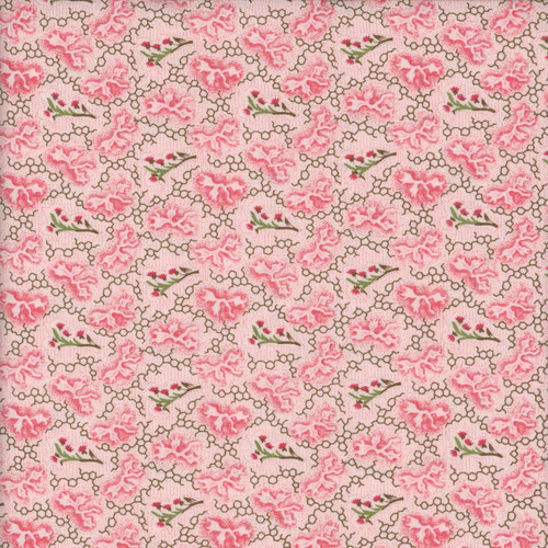 Andover Fabrics Ayla by Max & Louise Thistle Bloom Flower Buds Blush Pink
