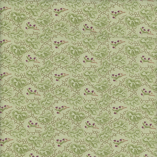 Andover Fabrics Ayla by Max & Louise Thistle Bloom Flower Buds Clover Green