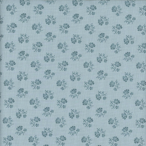 Andover Fabrics Ayla by Max & Louise Grid Flower Sky Blue