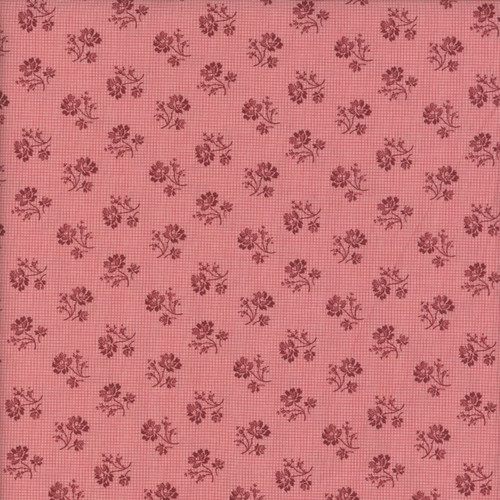 Andover Fabrics Ayla by Max & Louise Grid Flower Rose Pink