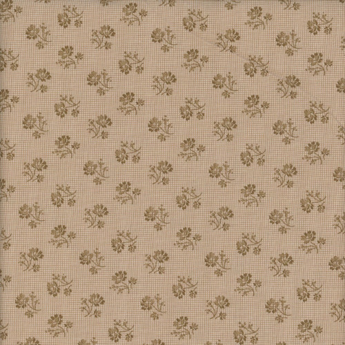 Andover Fabrics Ayla by Max & Louise Grid Flower Wheat Brown
