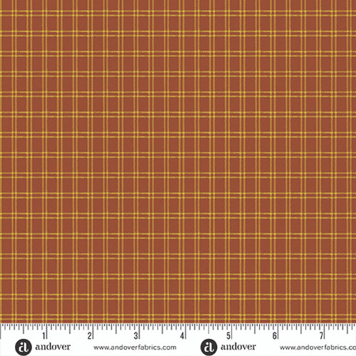 Andover Fabrics Jamestown by Jo Morton Tartan Gourd Yellow