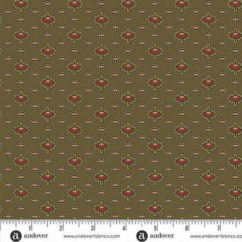 Andover Fabrics Jamestown by Jo Morton Jeweled Fern Green
