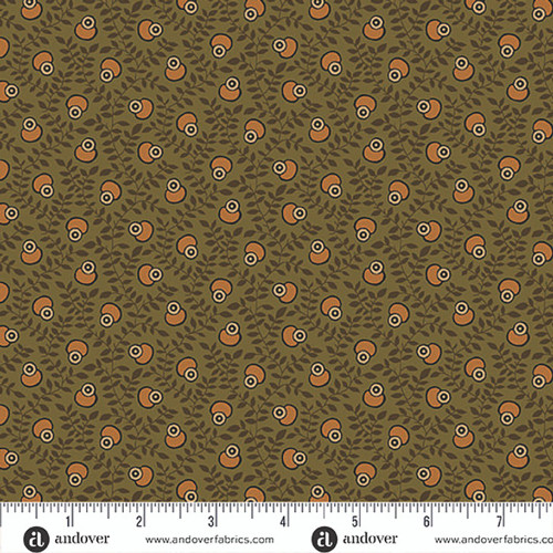 Andover Fabrics Jamestown by Jo Morton Growing Vine Olive Green