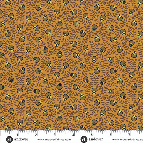 Andover Fabrics Jamestown by Jo Morton Growing Vine Sunshine Yellow