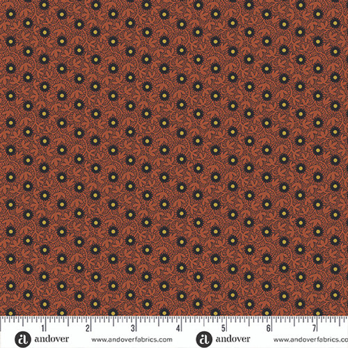 Andover Fabrics Jamestown by Jo Morton Daisy Crimson Red