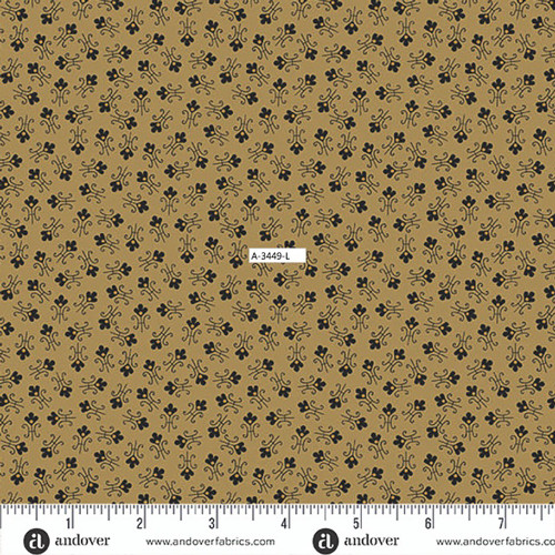 Andover Fabrics Jamestown by Jo Morton Tulips Linen Cream