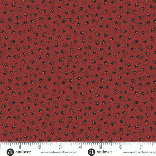 Andover Fabrics Jamestown by Jo Morton Tulips Crimson Red
