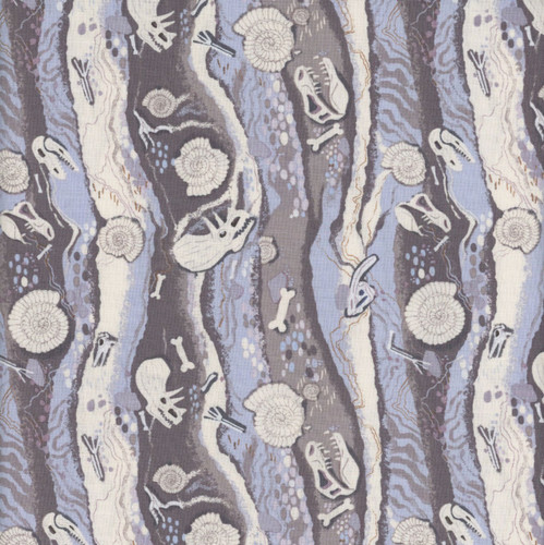 Andover Fabrics Prehistoric Dinosaurs by Makower UK Strata Grey