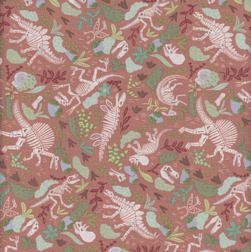 Andover Fabrics Prehistoric Dinosaurs by Makower UK Fossils Brown