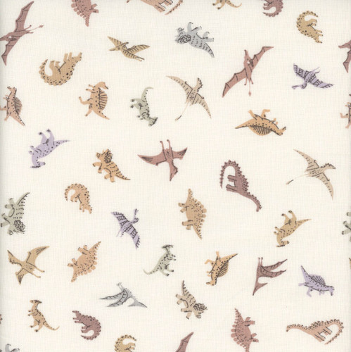 Andover Fabrics Prehistoric Dinosaurs by Makower UK Pals Cream
