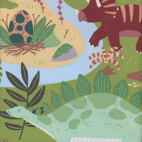 Andover Fabrics Prehistoric Dinosaurs by Makower UK Panel Multi