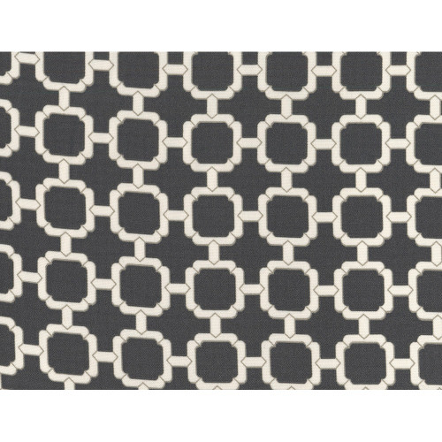 Swavelle Fabrics Tropix Outdoor Hockley Charcoal Chain Lattice