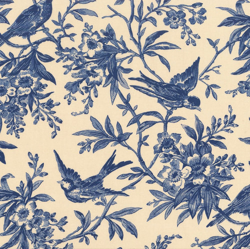 Andover Fabrics Grand Paisley by Jo Morton Halcyon Days 108 Inch Wide Quilt Backing Indigo