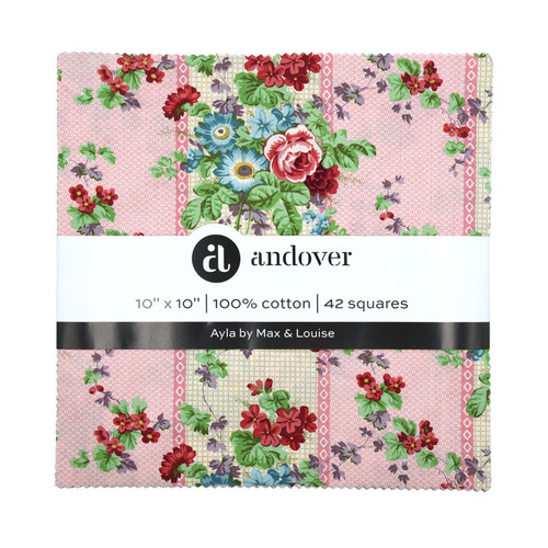 Andover Fabrics Ayla by Max & Louise Layer Cake 40 x Ten Inch Squares
