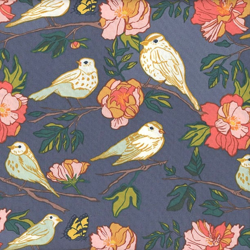Windham Fabrics Jennifer Moore Monaluna Lush Life Periwinkle Birds of a Feather