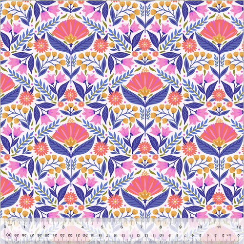 Windham Fabrics Jess Phoenix Dayspring White Botanica