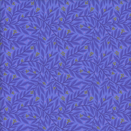 Windham Fabrics Jess Phoenix Dayspring Periwinkle Vines & Berries