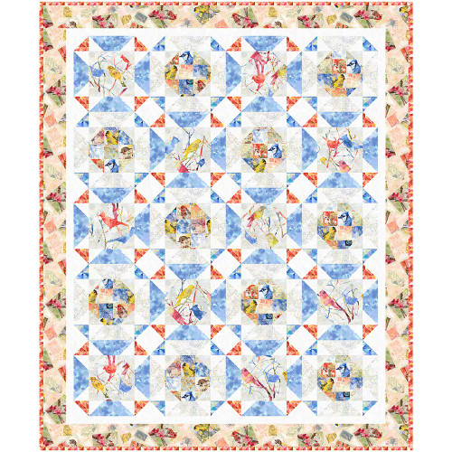 Studio E Fabrics Air Mail by Nancy Smith Bird Watching Quilt Kit