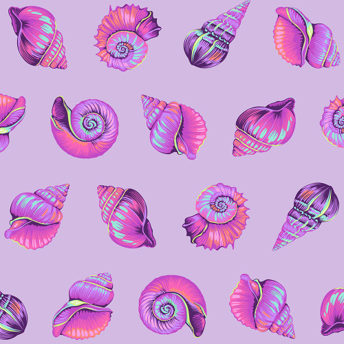 FreeSpirit Fabrics Floral Reef by Tula Pink Lil Shelly Ultraviolet Purple