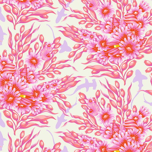 FreeSpirit Fabrics Floral Reef by Tula Pink Shadow Sharks Delphine Pink