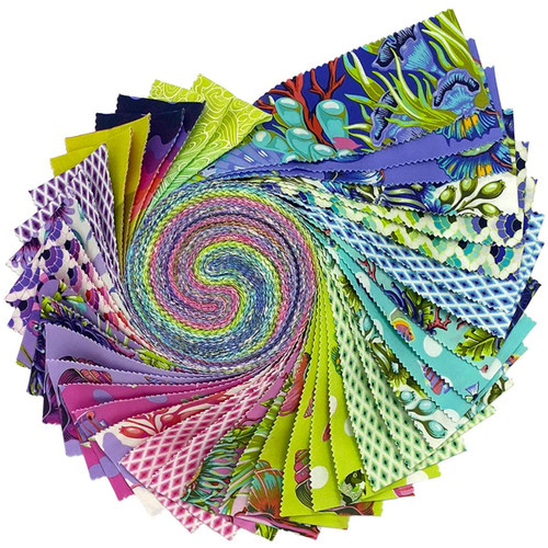 FreeSpirit Fabrics Floral Reef by Tula Pink 40 Design Roll Strips 2.5 by 44 inches