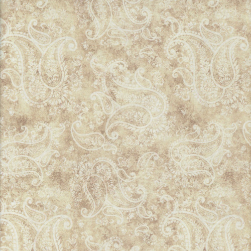 Quilting Treasures Fabrics Born to Run by Dan Morris Cream Swirling Floral Paisley