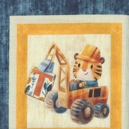 Quilting Treasures Fabrics Build It by Dan Morris Creative Construction Animals Panel