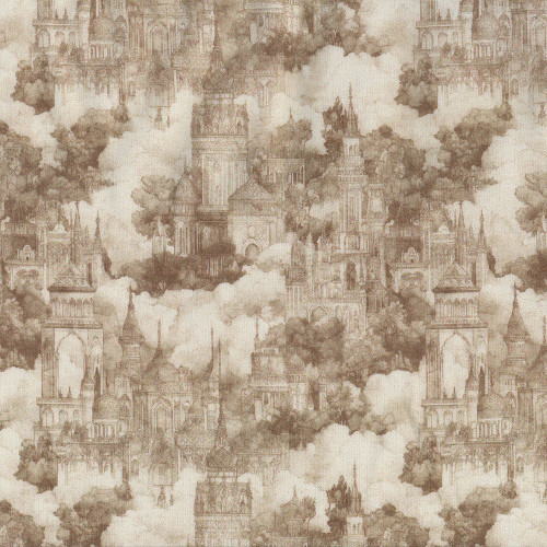 Quilting Treasures Fabrics Folklore by Dan Morris Grey Castles in the Clouds