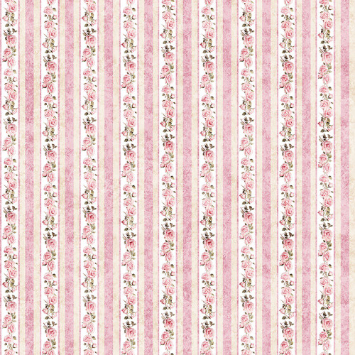 Quilting Treasures Fabrics Sew Shabby Chic By Dan Morris Pink Rose Border Stripe