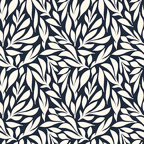 Quilting Treasures Fabrics Wild Beauty by Kate Lower Blue Leaves