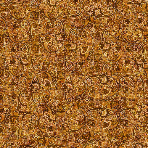 Quilting Treasures Fabrics Yippie Ki Yay! By Dan Morris Creative Rust Brown Bandana Paisley