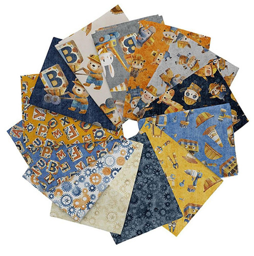 Quilting Treasures Fabrics Build It by Dan Morris Creative 13 Fat Quarters