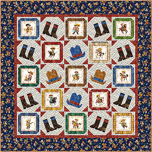 Quilting Treasures Fabrics Yippie Ki Yay! By Dan Morris Creative Ready To Ride Quilt Kit