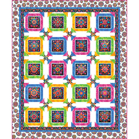Quilting Treasures Fabrics Jubilee by Dan Morris Creative Group Floral Extravaganza Quilt Kit