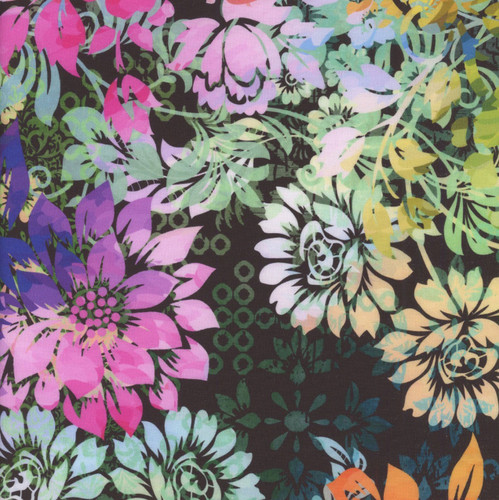 In The Beginning Fabrics Felicity by Jason Yenter Black Floral
