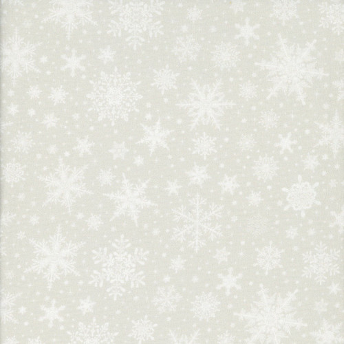 In The Beginning Fabrics Winter Enchantment by Jason Yenter Cream Snowflakes